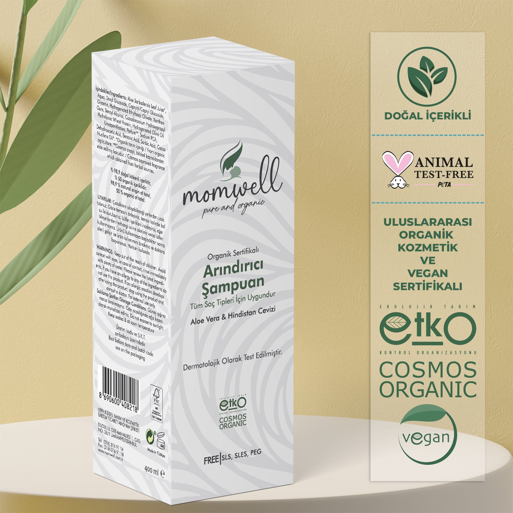 Momwell Organik Arındırıcı Şampuan 400ml