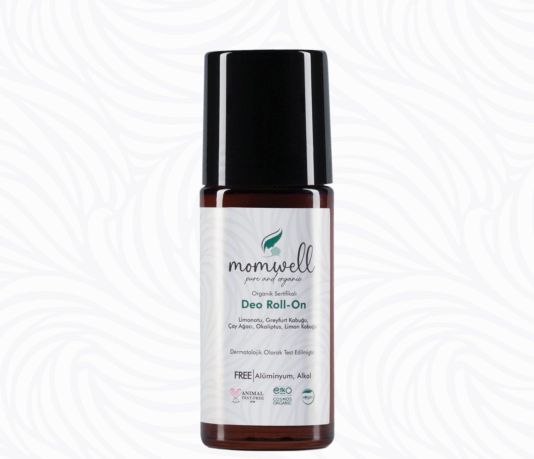 Momwell Organik Deo Roll-on 50 ml – Alüminyum ve alkol içermeyen doğal deodorant