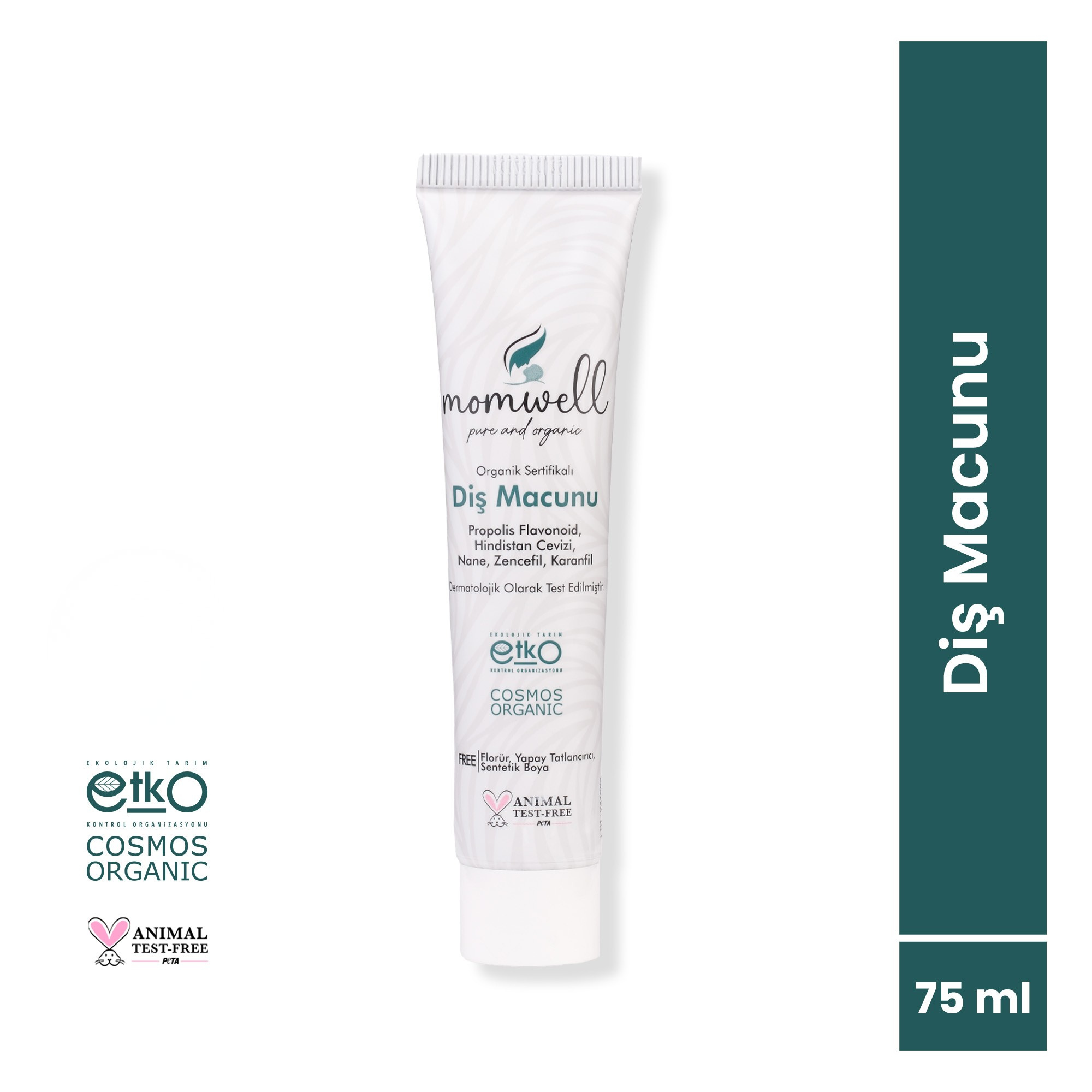 Momwell Organik Florürsüz Diş Macunu 75 gr