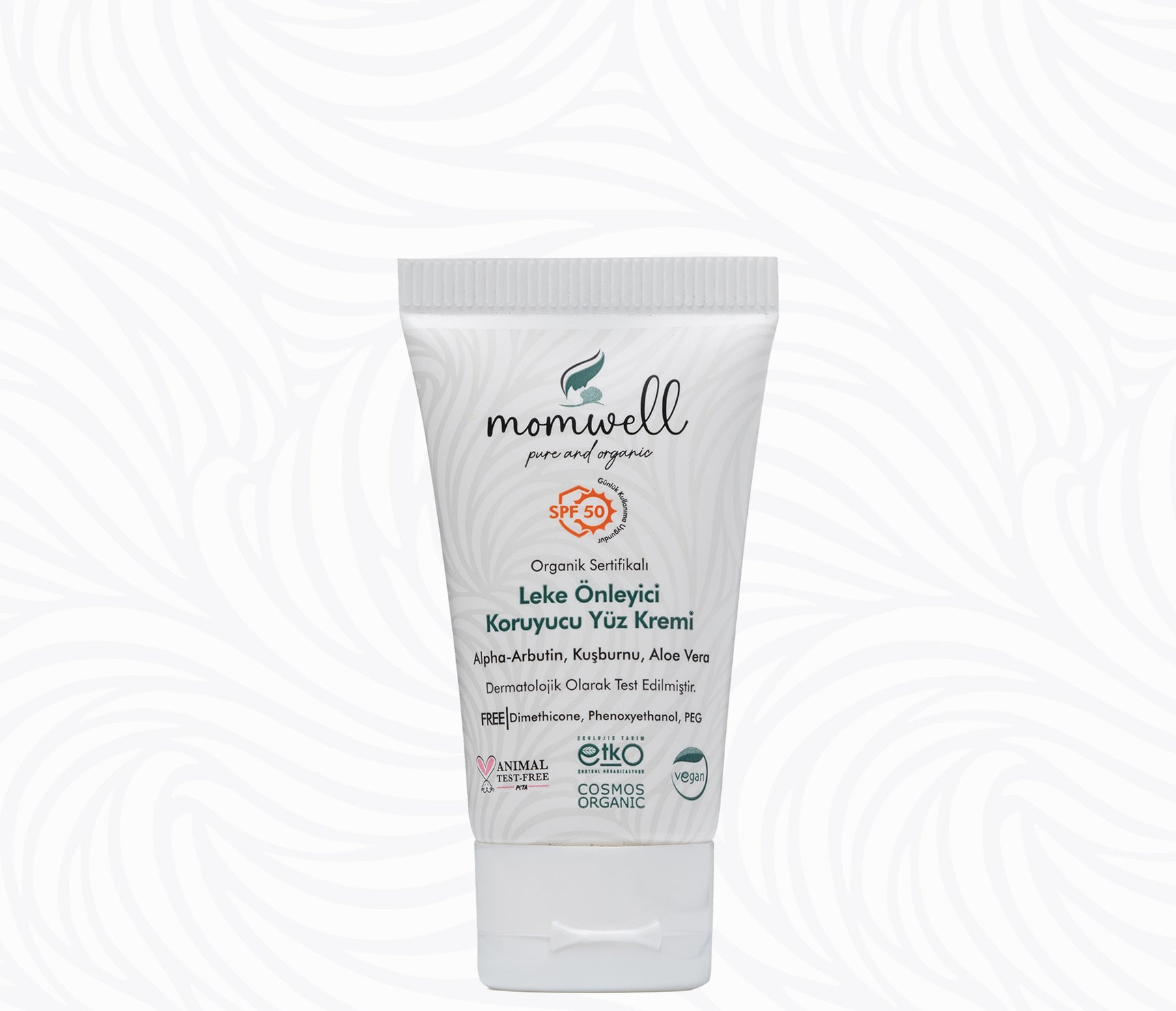 Momwell SPF 50+ Yüz Güneş Kremi | Leke Önleyici & Organik | 50 ml