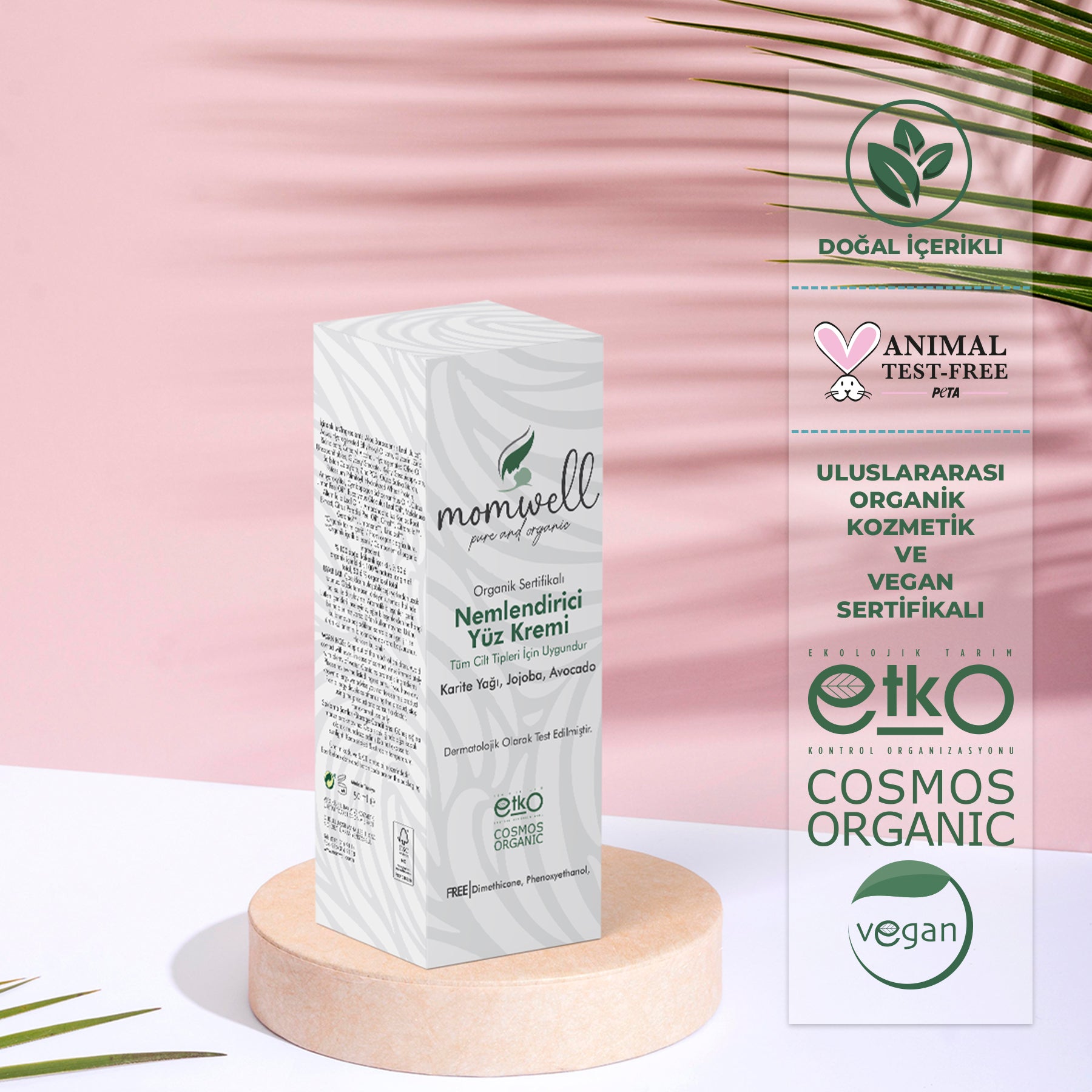 Momwell Organik Nemlendirici Yüz Kremi 50ml