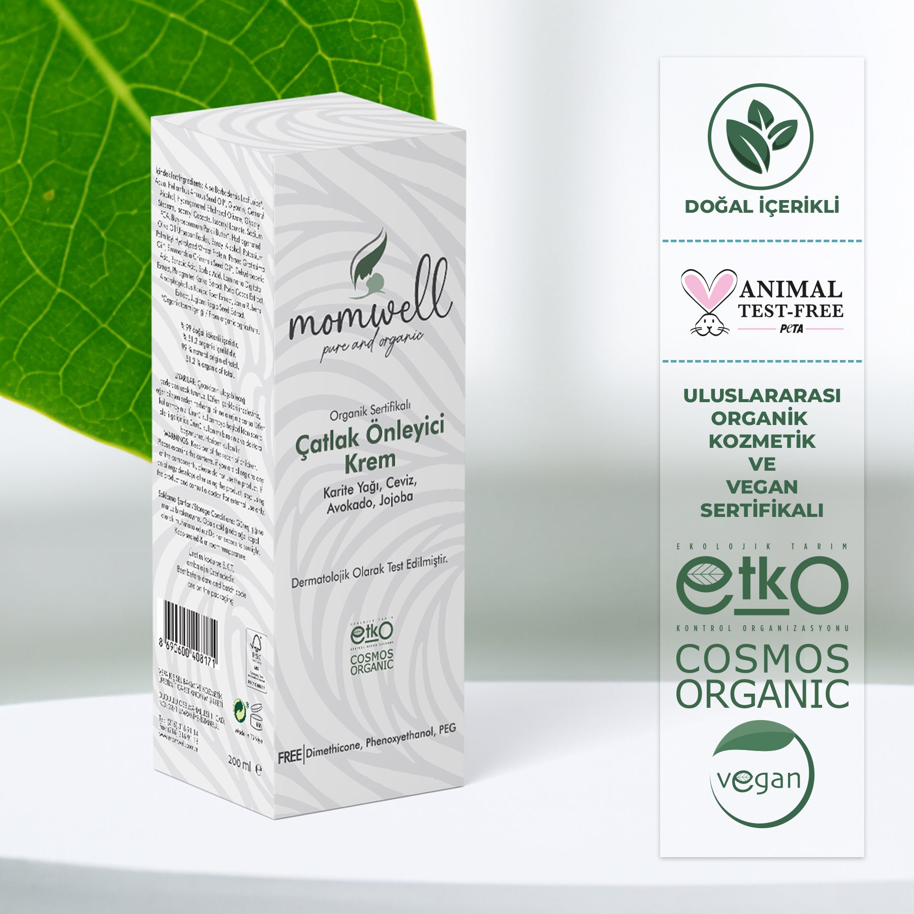 Momwell Organik Çatlak Önleyici Krem 200ml